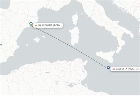 flights from barcelona to valletta